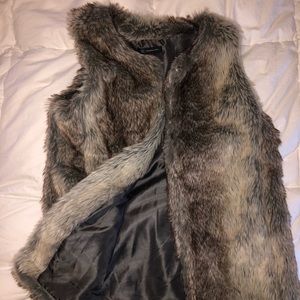 Faux fur vest